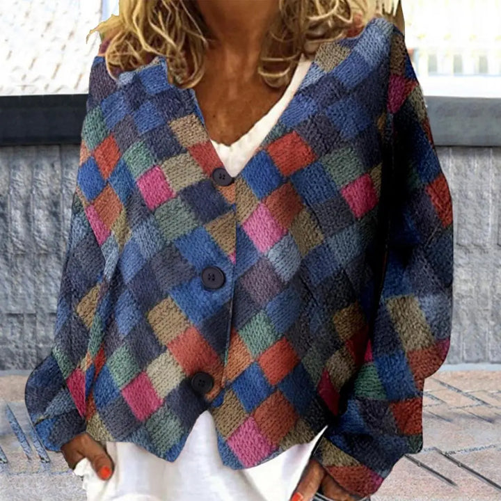Drune | Patchwork-Strickjacke
