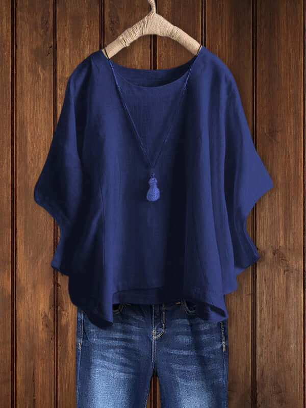 Drune | Rundhalsausschnitt Tunika Top