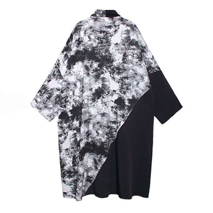 Drune | Wolkiger Nachthimmel Trenchcoat