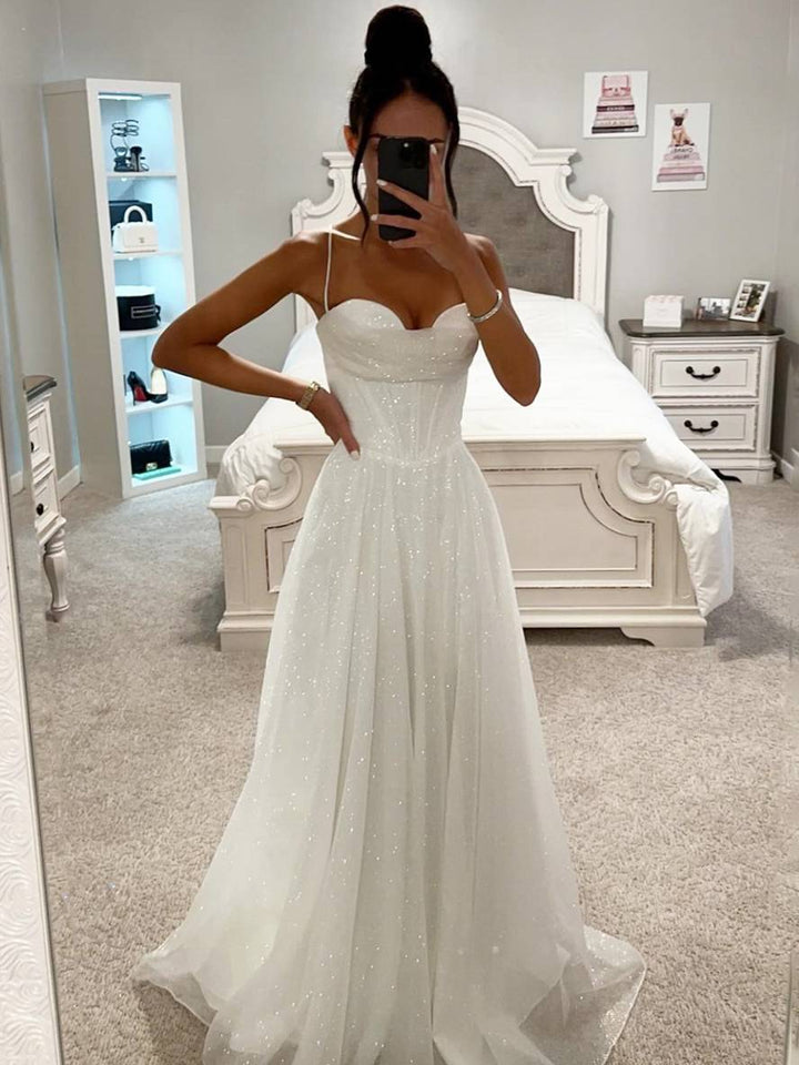 Drune | Lange Kleid Bräunung mit Feinern Trägern Ärmellos Damen Elegant Abend Zeremonie