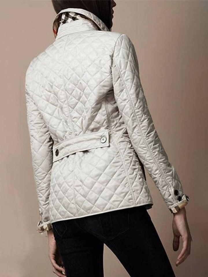 Drune | Kurzer Einfarbiger Mantel mit Knopf-Taschen Revers Lange Ärmel Damen Elegante Freizeitjacke