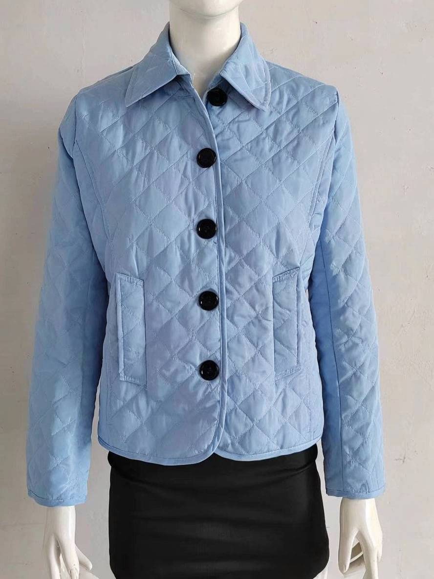 Drune | Kurzer Einfarbiger Mantel mit Knopf-Taschen Revers Lange Ärmel Damen Elegante Freizeitjacke