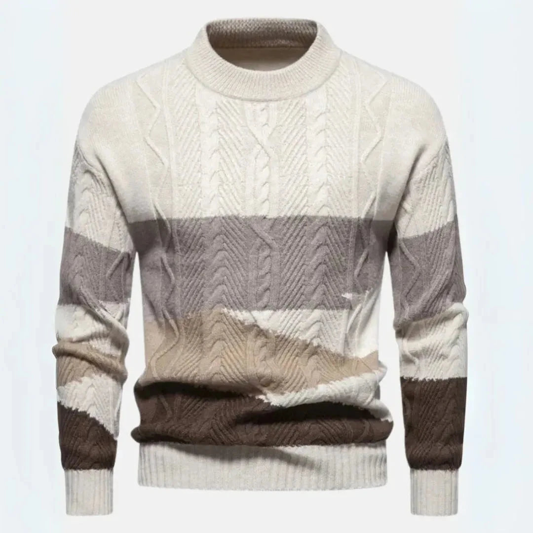 Drune | Kabelstrickpullover für Herren - Farbverlauf Design