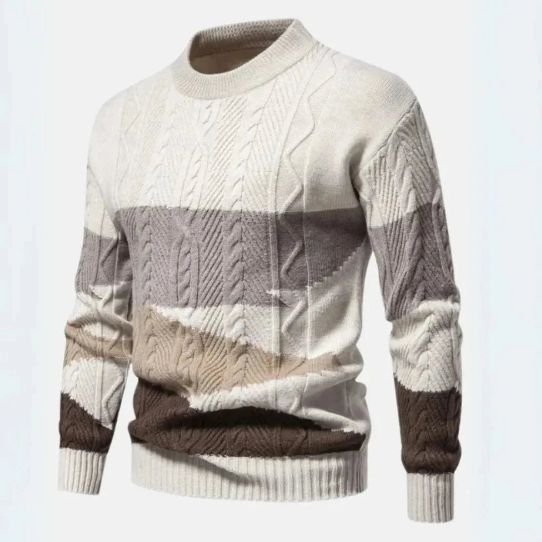 Drune | Kabelstrickpullover für Herren - Farbverlauf Design