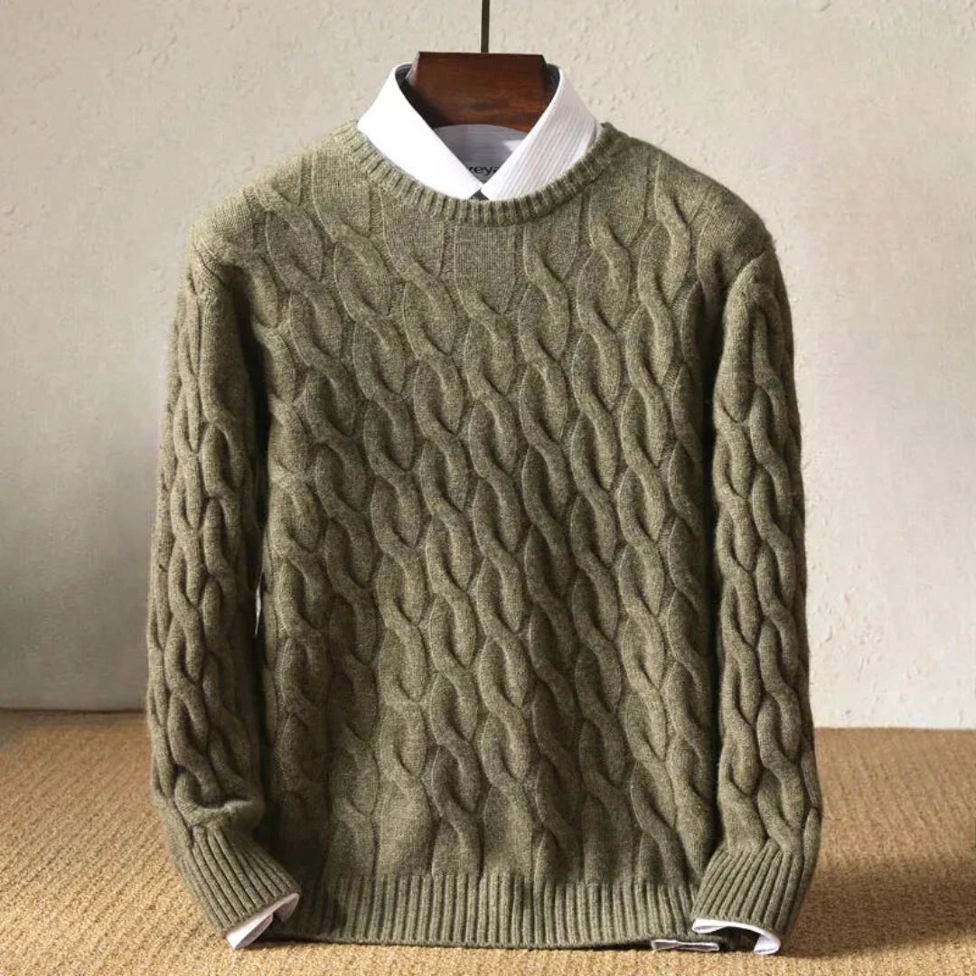 Drune | Kabelstrickpullover für Herren und Damen - Klassische Passform