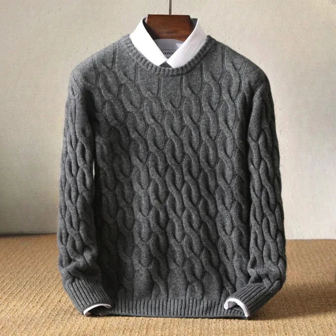 Drune | Kabelstrickpullover für Herren und Damen - Klassische Passform