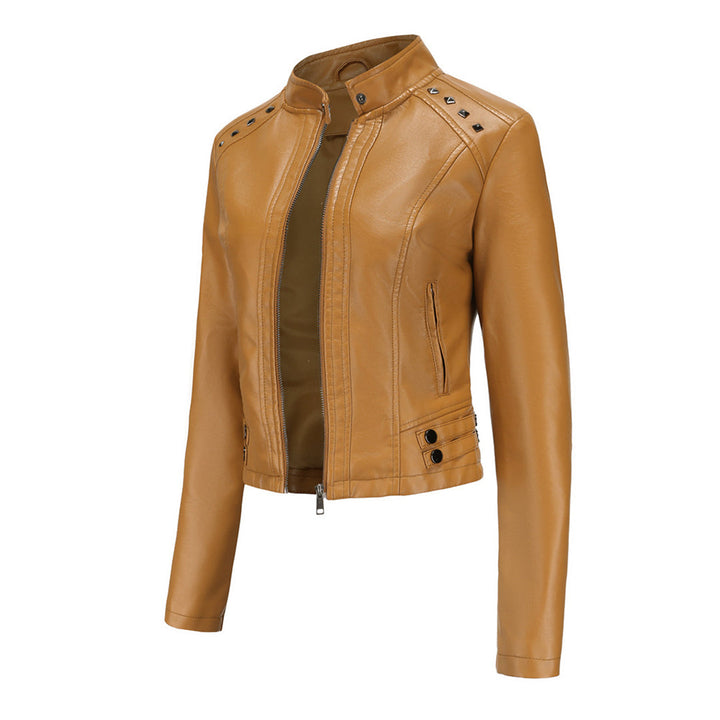 Drune | Elegante Lederjacke mit einzigartigen Details für Damen