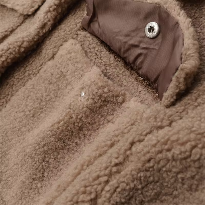 Drune | Short women's jacket with teddy fleece