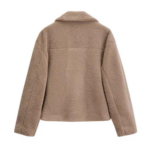 Drune | Short women's jacket with teddy fleece