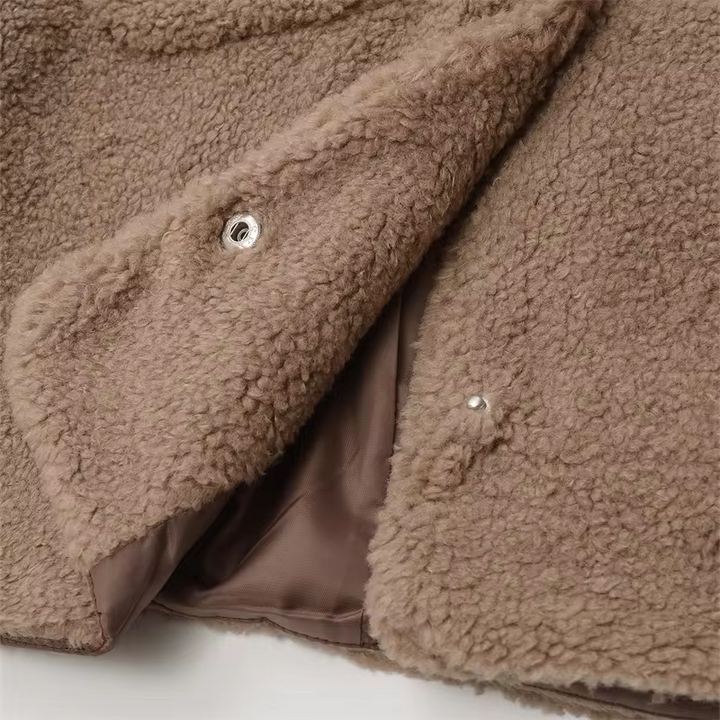 Drune | Short women's jacket with teddy fleece