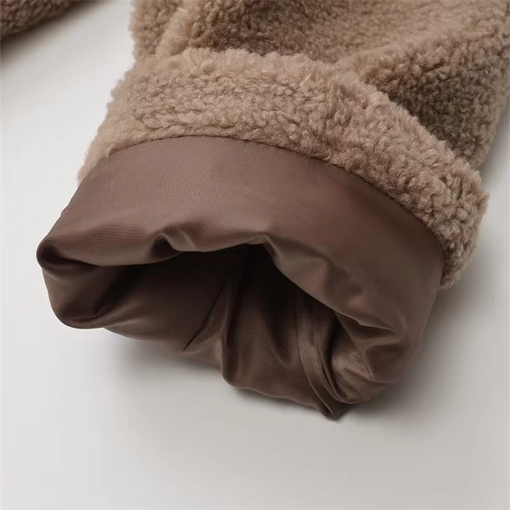 Drune | Short women's jacket with teddy fleece