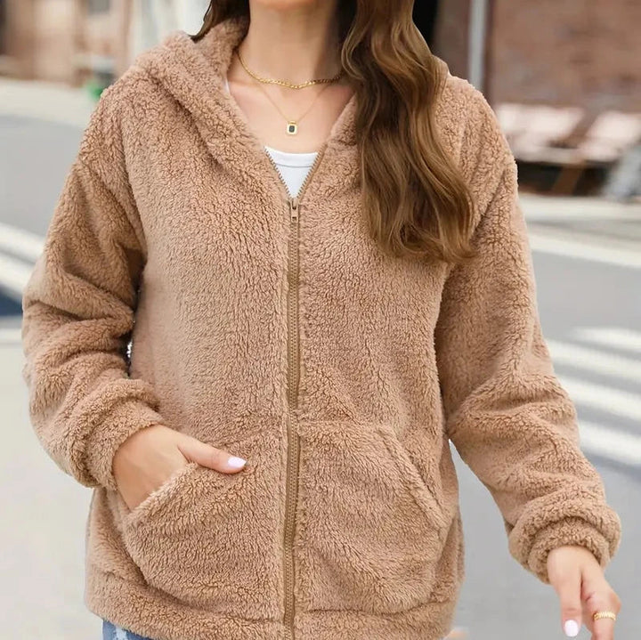 Drune | Freizeit Winter Kapuzenjacke mit Reißverschluss für Frauen