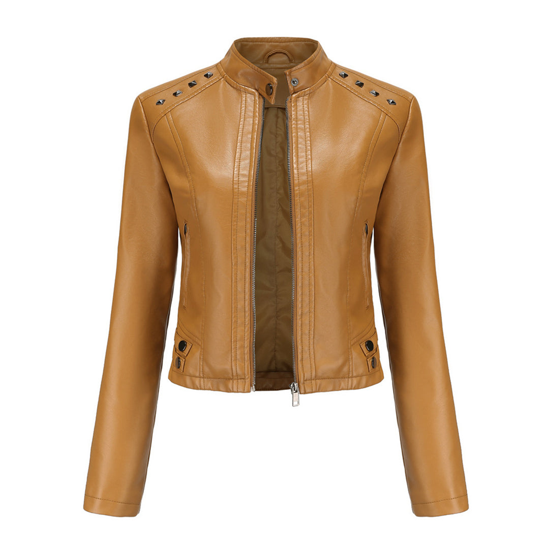 Drune | Elegante Lederjacke mit einzigartigen Details für Damen