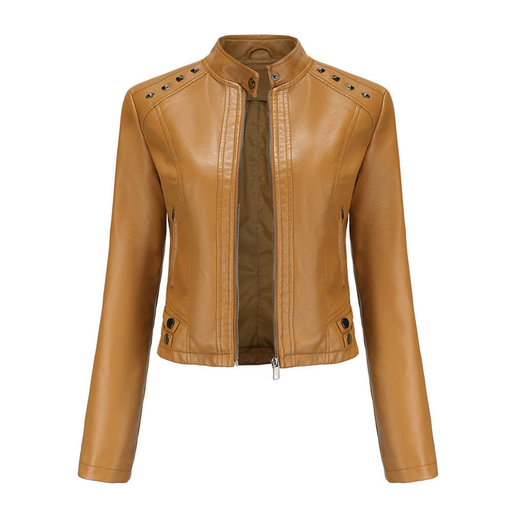 Drune | Elegante Lederjacke mit einzigartigen Details für Damen