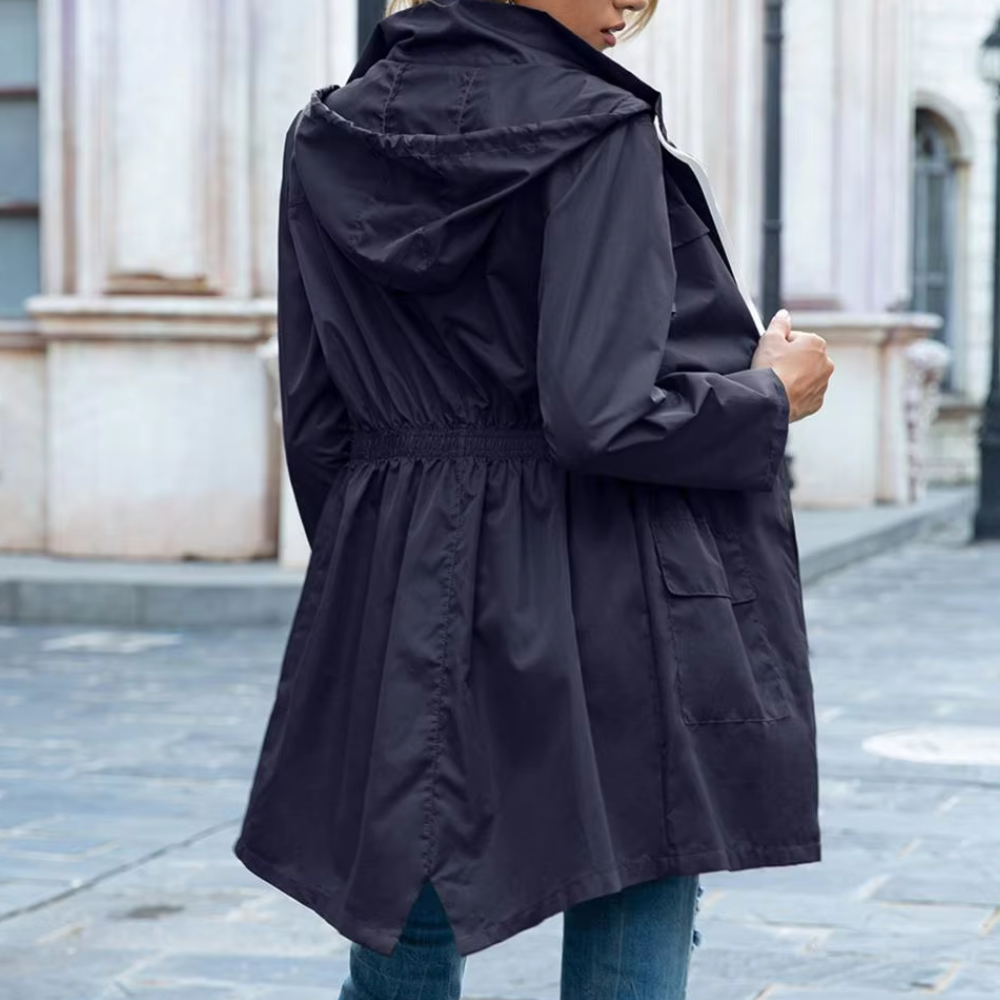 Drune | Wasserfeste Lange Regenjacke für Damen