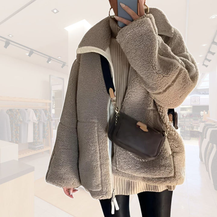 Drune | Damen Teddy Fleecejacke