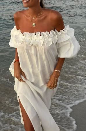Drune - Midi-Kleid mit Rüschen