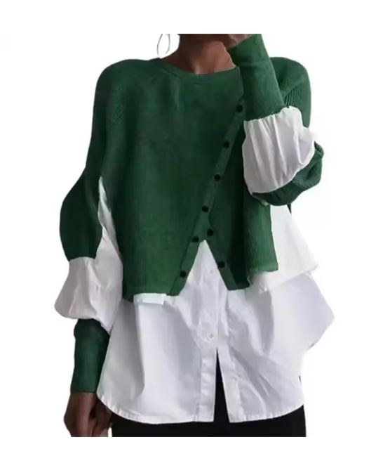 Drune - Eleganter Pullover mit Hemd