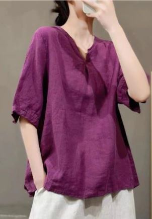 Drune | V-Ausschnitt Bluse aus Baumwolle