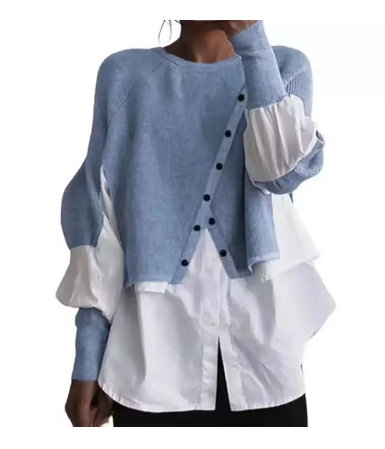 Drune - Eleganter Pullover mit Hemd