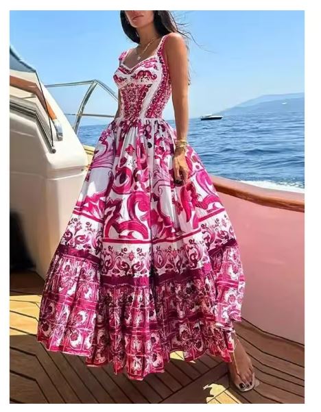 Drune | Elegantes Floral-Midi-Kleid