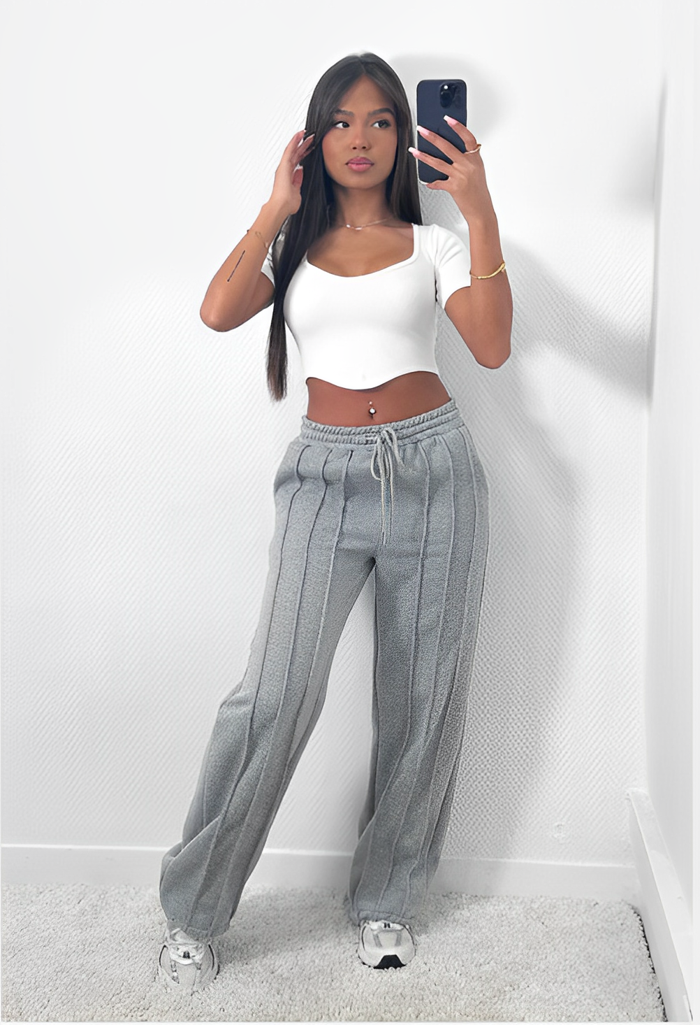 Drune | Gestreifte Loose Fit Jogginghose für Damen