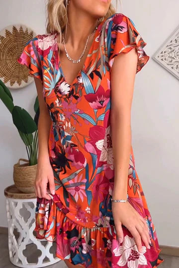 Drune | Blumenkleid mit Rüschen