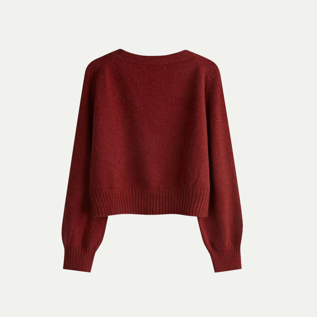 Drune | Cardigan für Frauen Oversized Schräg Knopf Design - Winter