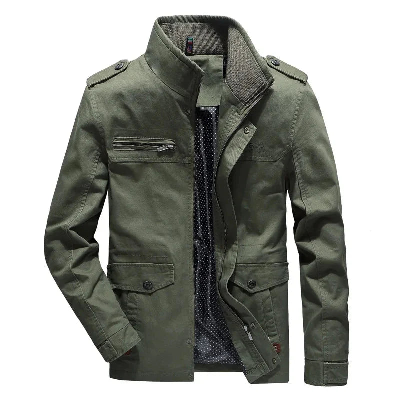 Drune | Jacke Reißverschluss Stehkragen Herbstjacke