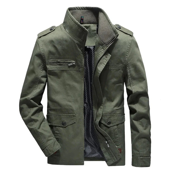 Drune | Jacke Reißverschluss Stehkragen Herbstjacke