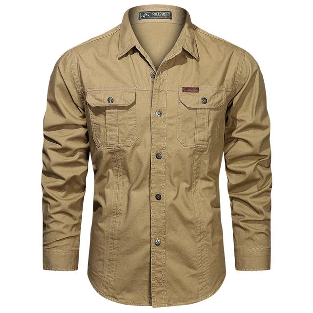 Drune | Hemd Lange Ärmel Umschlagkragen Button up Hemd Herren Hemd