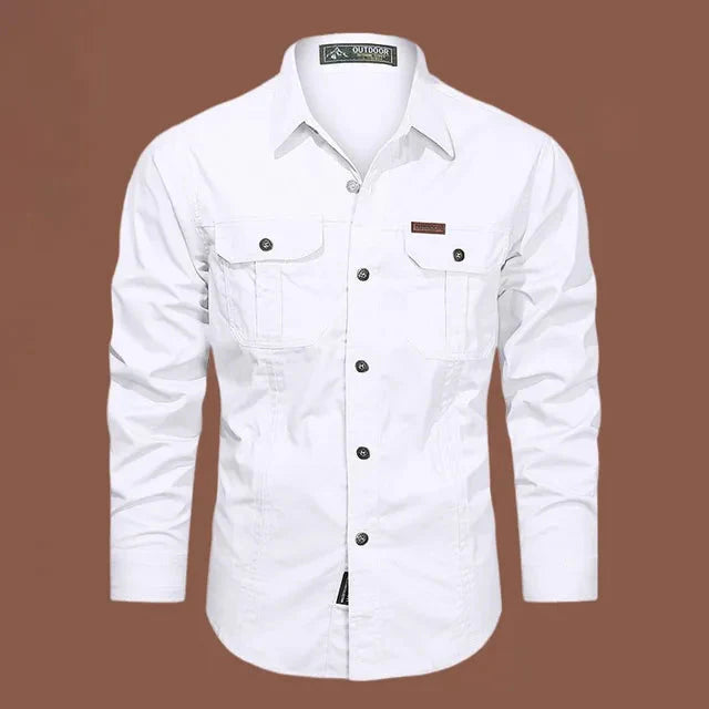 Drune | Hemd Lange Ärmel Umschlagkragen Button up Hemd Herren Hemd