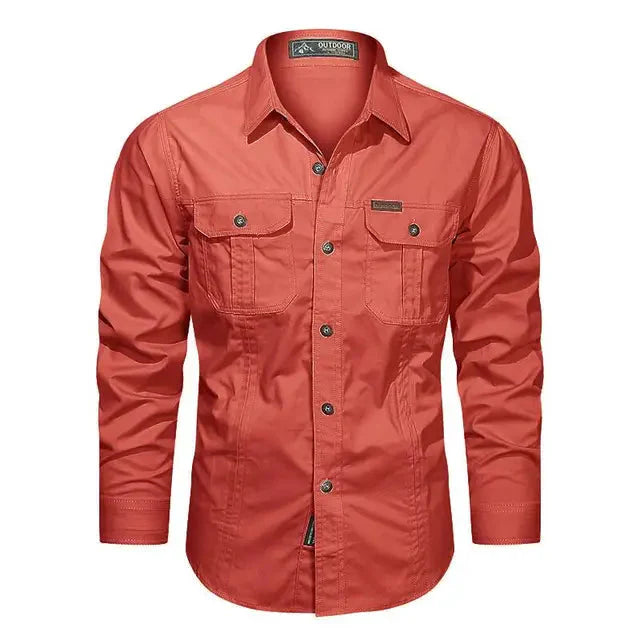 Drune | Hemd Lange Ärmel Umschlagkragen Button up Hemd Herren Hemd