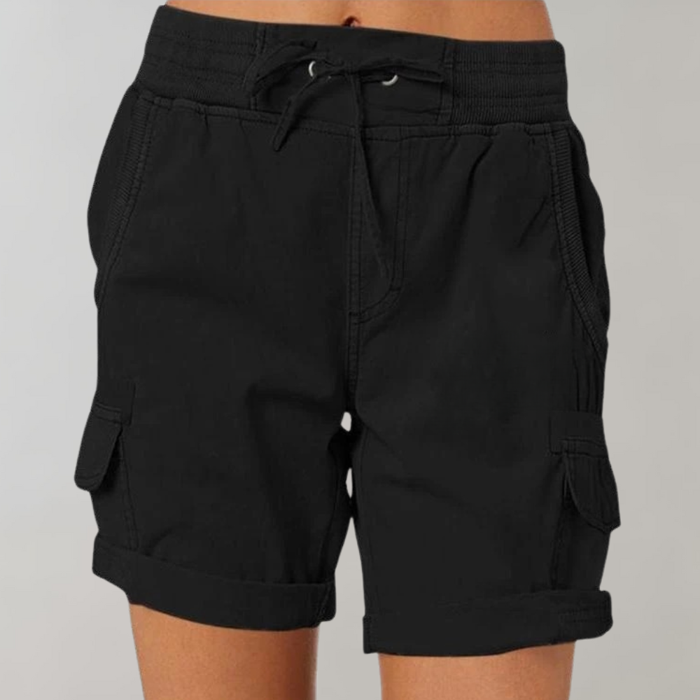 Drune | Kurze Hose Lässige Damenhose Mit Kordel Und Hoher Taille Für Draußen