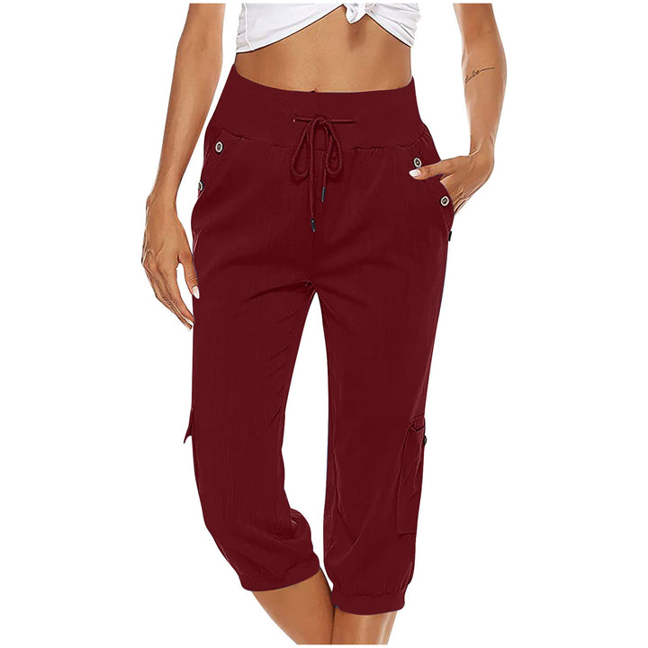 Drune | Elastischer Taillenbund Caprihose Damenbekleidung