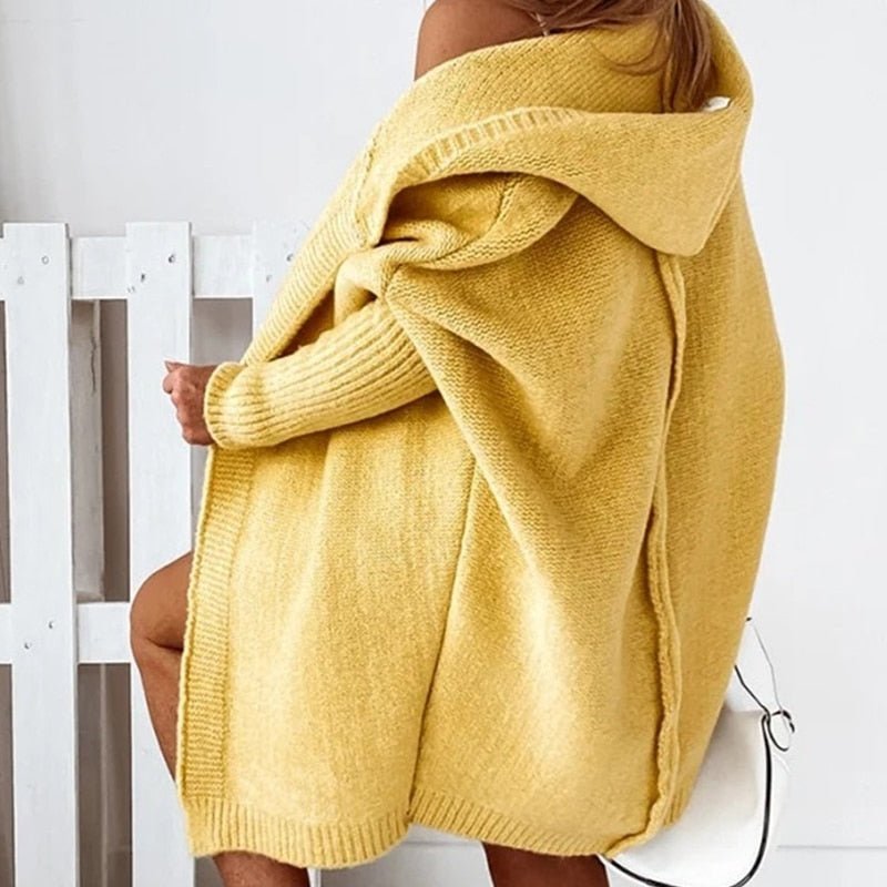 Drune | Strickjacke Lang mit Kapuze