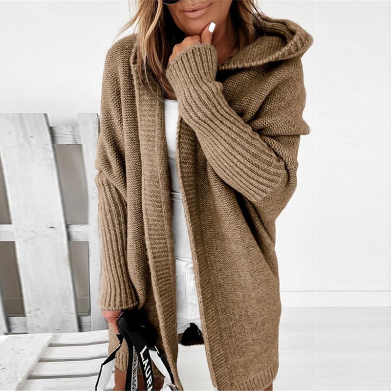 Drune | Strickjacke Lang mit Kapuze