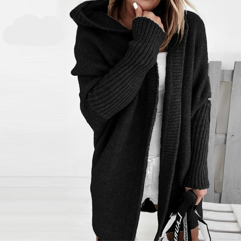 Drune | Strickjacke Lang mit Kapuze