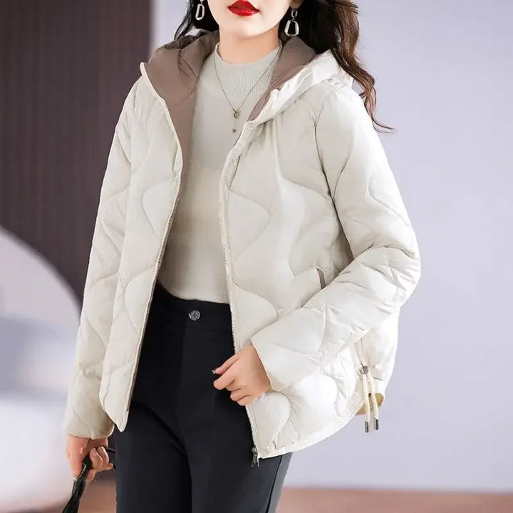 Drune | Damen Steppjacke mit Kapuze und Reißverschluss