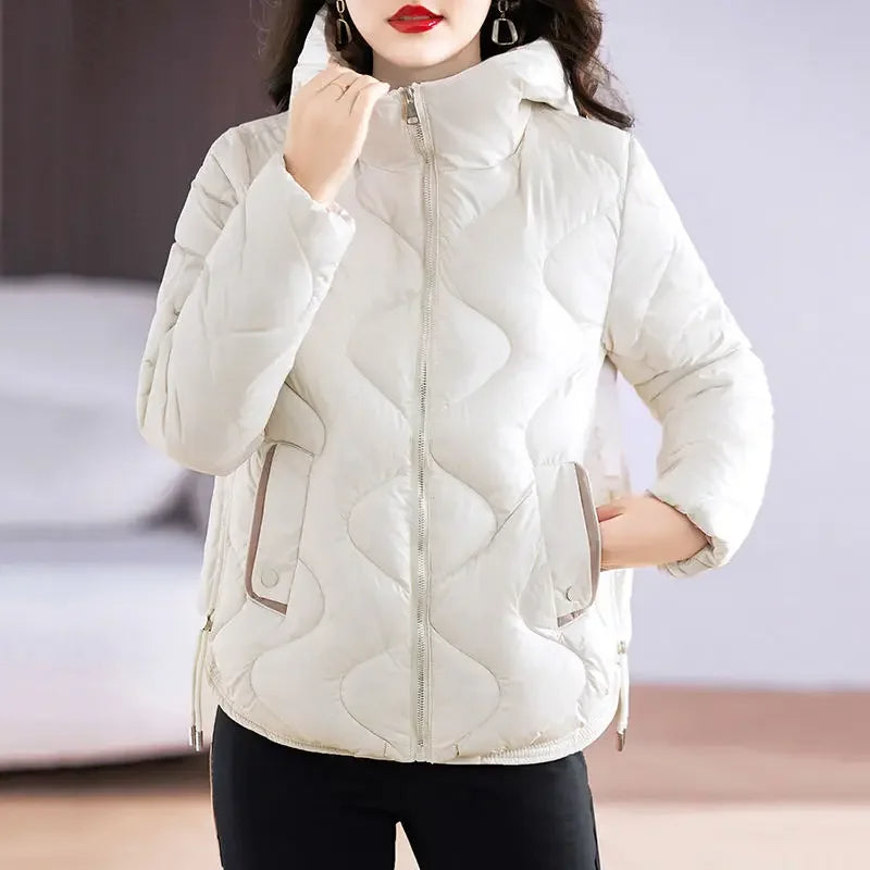Drune | Damen Steppjacke mit Kapuze und Reißverschluss