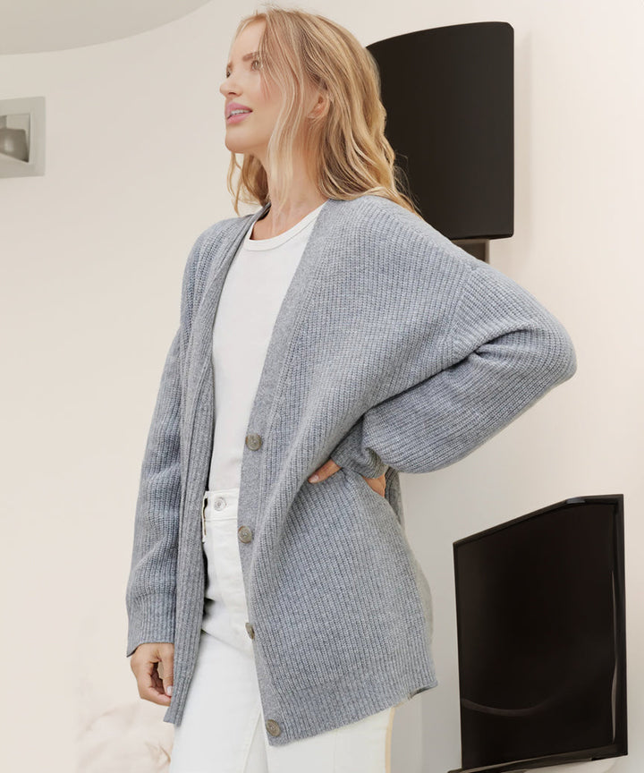 Drune - Lässige Kokon-Strickjacke