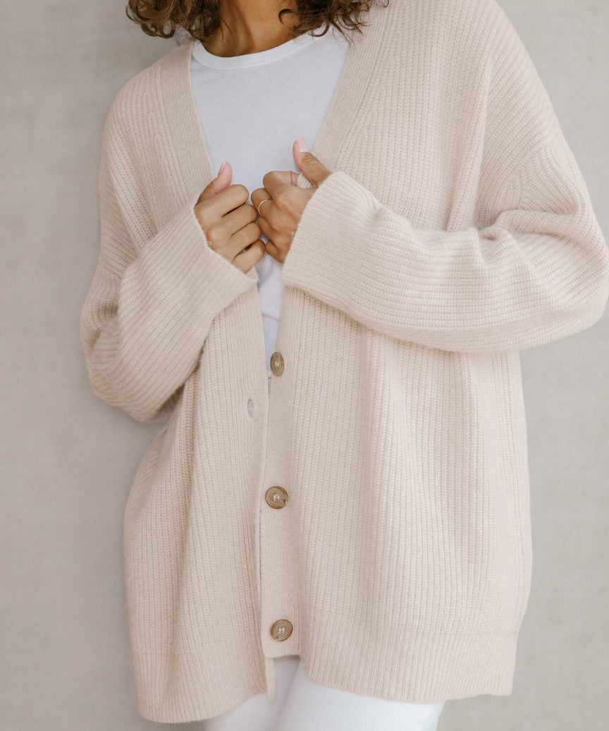 Drune - Lässige Kokon-Strickjacke