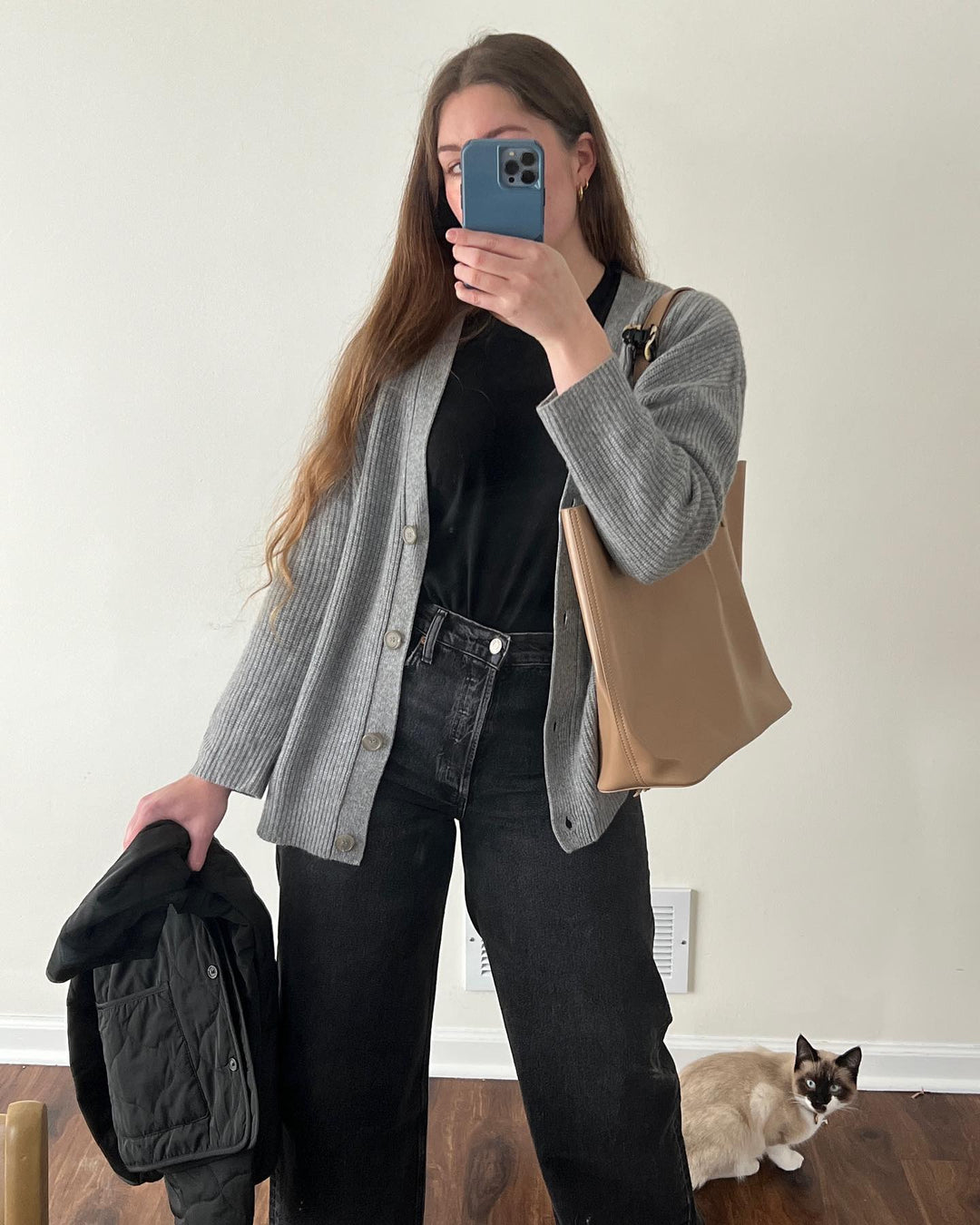 Drune - Lässige Kokon-Strickjacke