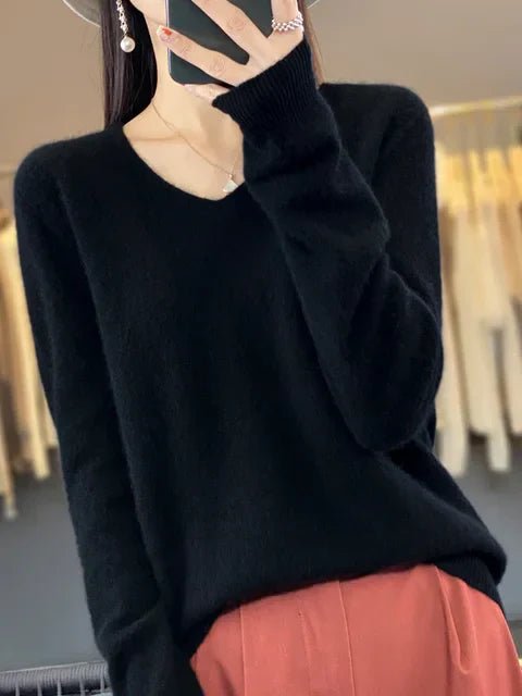 Drune | Kaschmirpullover für Damen - V-Ausschnitt