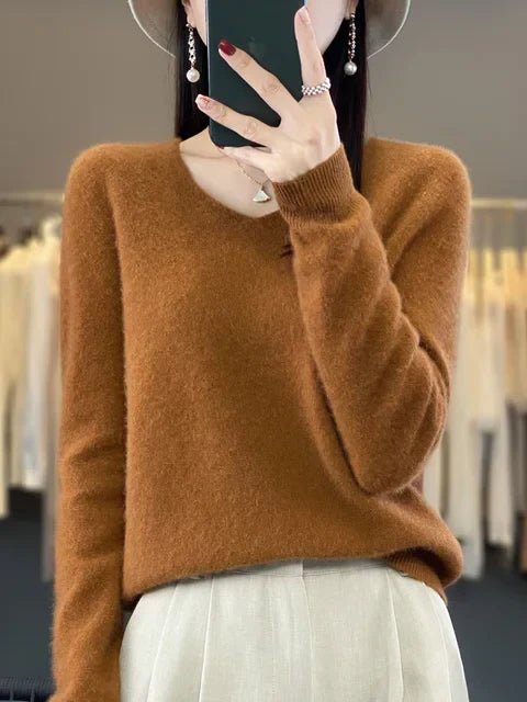 Drune | Kaschmirpullover für Damen - V-Ausschnitt