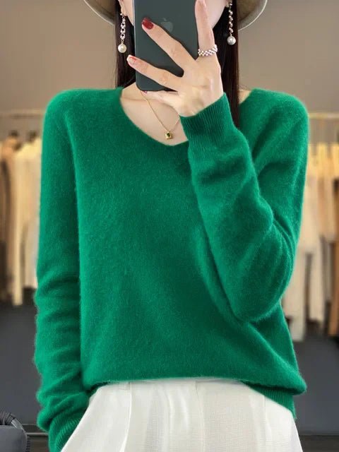Drune | Kaschmirpullover für Damen - V-Ausschnitt