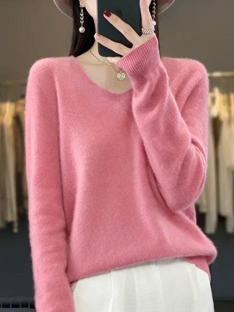 Drune | Kaschmirpullover für Damen - V-Ausschnitt