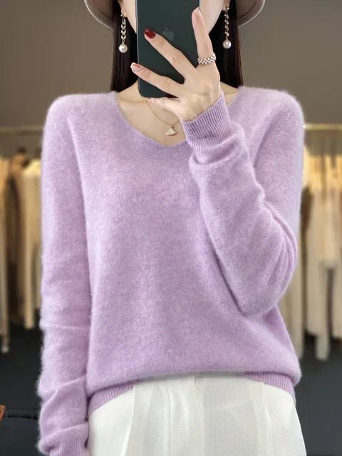 Drune | Kaschmirpullover für Damen - V-Ausschnitt