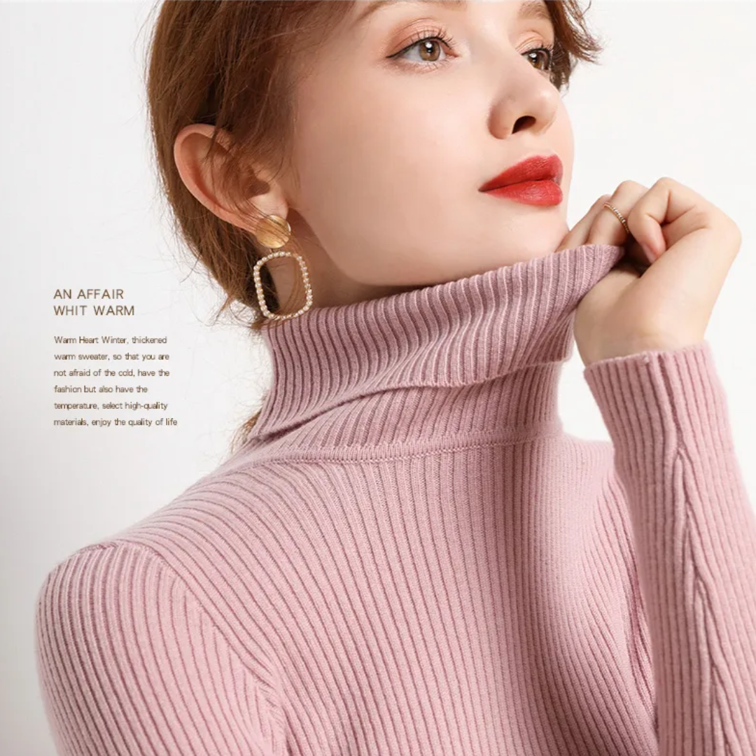 Drune | Kaschmir Rollkragenpullover für Frauen Schwarz