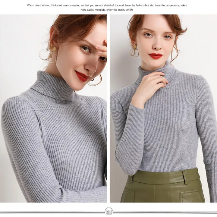 Drune | Kaschmir Rollkragenpullover für Frauen Schwarz